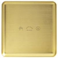 MISTER GREEN Square Logo Rolling Tray Aluminum Brass