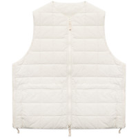 YOKE Quilting Padded Vest FOG WHITE