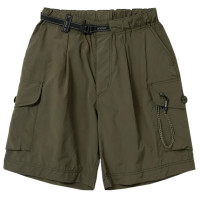 And Wander Oversized Cargo Short Pants KHAKI