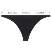 Sporty & Rich Serif Logo Thong BLACK