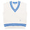 Sporty & Rich SRC Cableknit Vest White/Atlantic