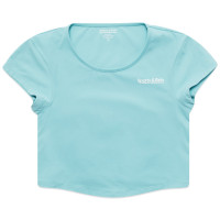 Sporty & Rich Club Logo Cropped Active T Shirt PARADISE