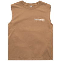 Sporty & Rich Made IN USA Muscle TEE Espresso/White