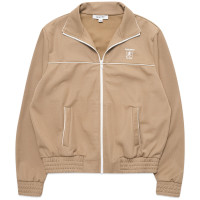 Sporty & Rich Runner Track Jacket Espresso/White