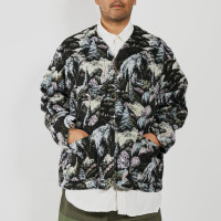 Engineered Garments Shooting Jacket Cotton Green CP Forest Jacquard