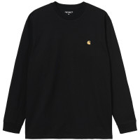 Carhartt WIP L/S Chase T-shirt BLACK / GOLD