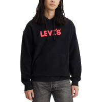 Levi's® Relaxed Graphic Hoodie CAVIAR - BLACK