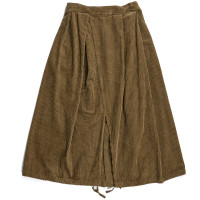 Engineered Garments Tuck Skirt Khaki Cotton 4.5W Corduroy
