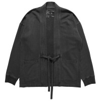 MAHARISHI 8012 Hemp Organic Sweat Kimono BLACK