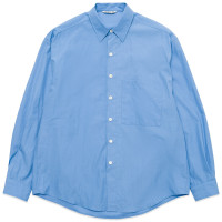 AURALEE Washed Finx Twill BIG Shirts BLUE