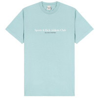 Sporty & Rich Athletic Club T Shirt AQUA/WHITE
