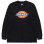 Dickies L/S Tri-color Logo Graphic TEE BLACK