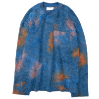 Song for the Mute RAW Crew Neck Pullover Blue / Orange