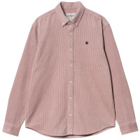Carhartt WIP L/S Madison Cord Shirt GLASSY PINK / BLACK