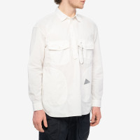 And Wander Cordura Typewriter LS Over Shirt White