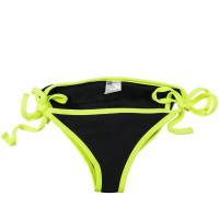 Glidesoul Bikini Bottom With Laces 0,5 MM Black/ Lemon